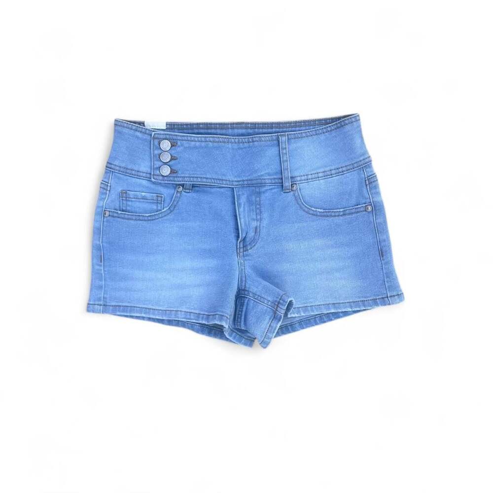 Almost Famous High-Rise Triple Button Denim Shorts